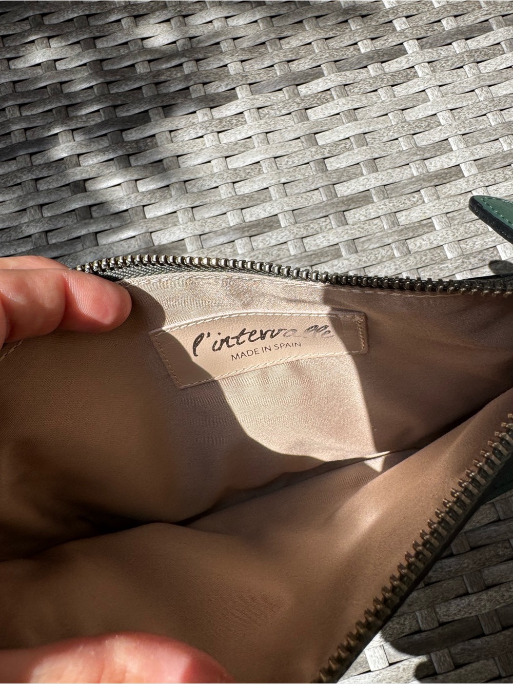 L’ Intervalle Dark Green Leather Shoulder Bag - Picture 2 of 2